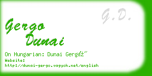 gergo dunai business card